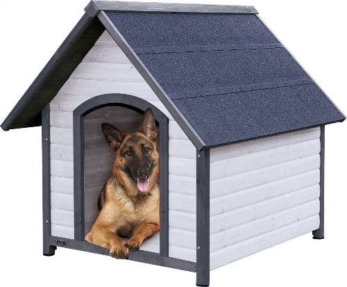 Trixie Natura Dog Kennel - kutyaház (szürke) sátortetős (L) 96x105x112cm Ingyenes kiszállítással