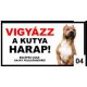 Kutyatábla - fém (amstaff vágott füllel) 20x40cm