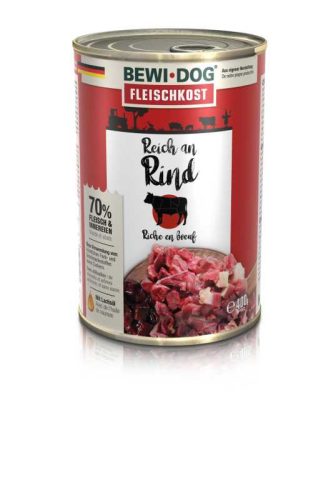 Színhús marhahúsban gazdag 400 g Bewi-Dog