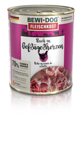 Színhús baromfiszívben gazdag 800 g Bewi-Dog