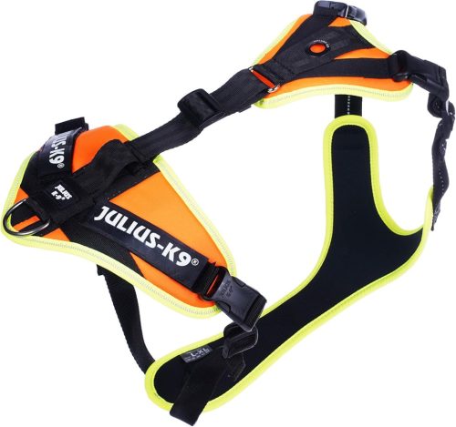 Julius K-9® Mantrailing hám méret: L-XL / UV narancs neon szegővel
