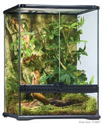Exo-Terra Small Tall Terrarium - Dekoratív kivitelű üvegterrárium (45x45x60cm)/Ingyenes szállítással